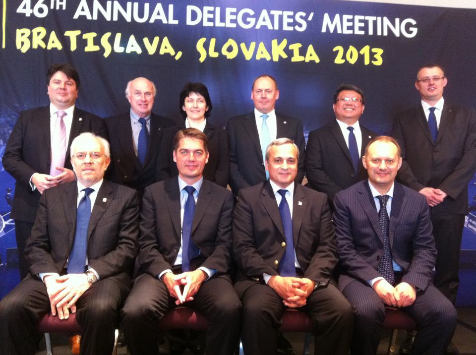 The Badminton Europe Council 2013: Gregory Verpoorten (Belgium), Ritchie Campbell (Scotland), Corina Dan (Romania), Kevin Scott (England), Lawrence Chew (Switzerland), Peter Tarcala (Slovakia), Alberto Miglietta (Italy), Poul-Erik Høyer (Denmark), Joao Matos (Portugal) and Andrey Antropov (Russia).